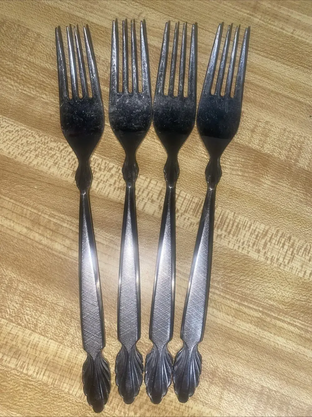 Set Of 4 Forks MCM National Stainless Steel “La Costa” Pattern Flatware